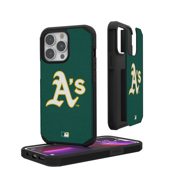 Oakland Athletics Solid iPhone Rugged Phone Case