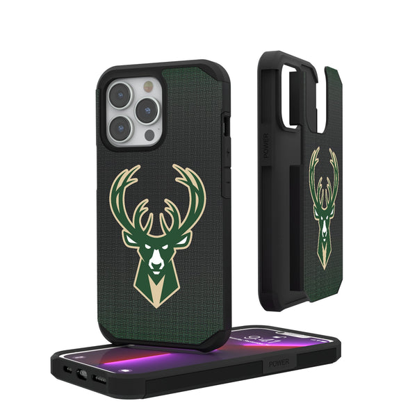 Milwaukee Bucks Linen iPhone Rugged Phone Case