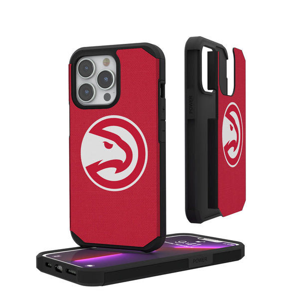 Atlanta Hawks Solid iPhone Rugged Phone Case