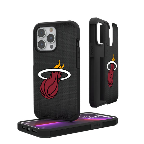 Miami Heat Linen iPhone Rugged Phone Case