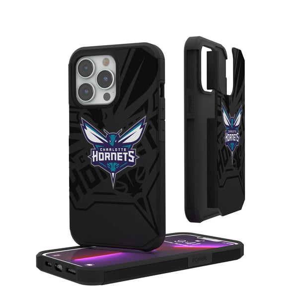 Charlotte Hornets Monocolor Tilt iPhone Rugged Phone Case