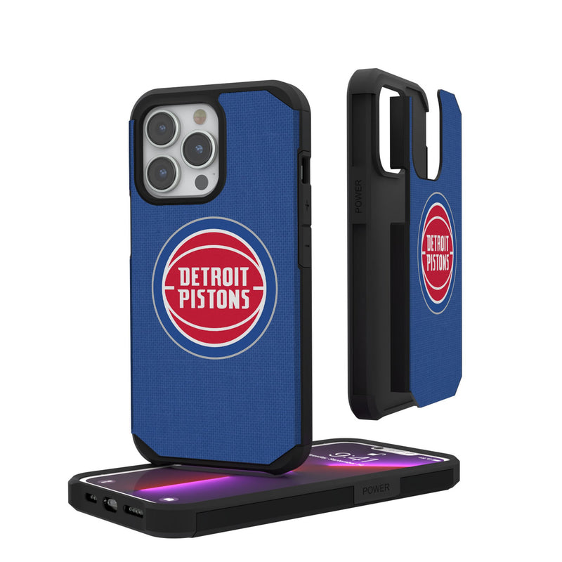 Detroit Pistons Solid iPhone Rugged Phone Case