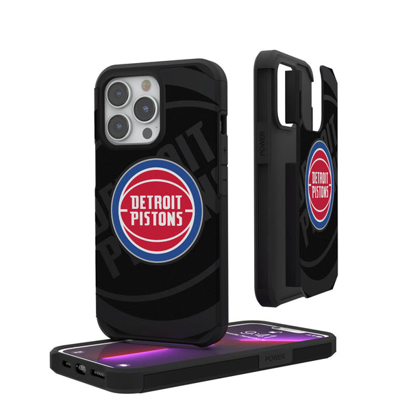 Detroit Pistons Monocolor Tilt iPhone Rugged Phone Case