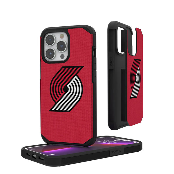 Portland Trail Blazers Solid iPhone Rugged Phone Case