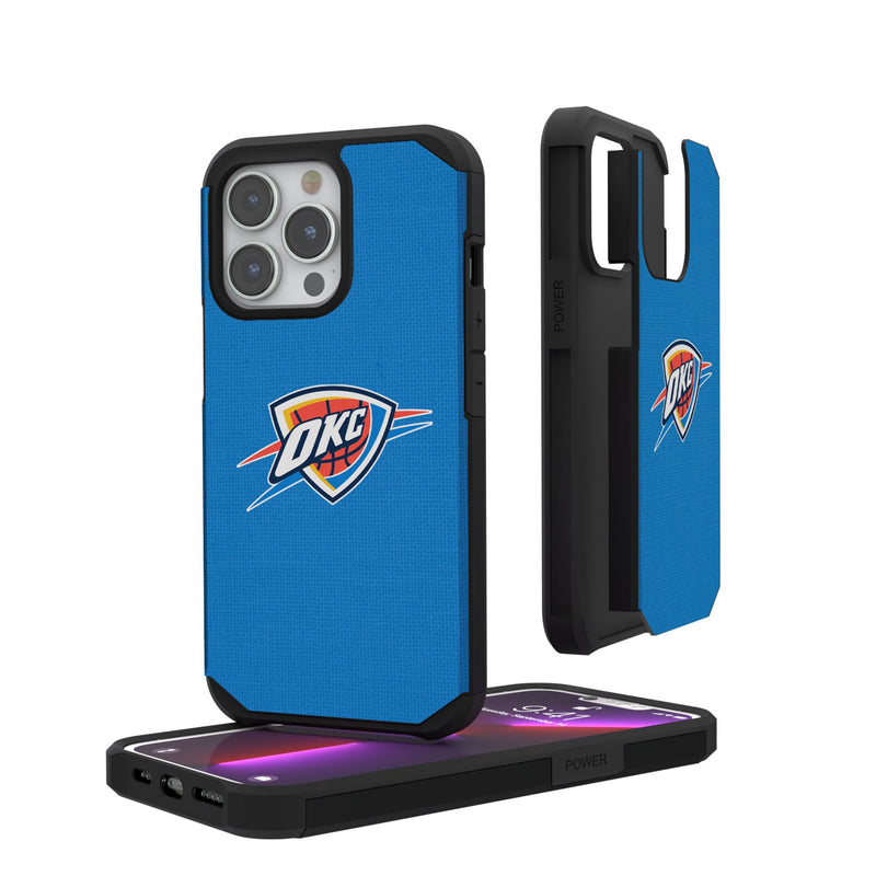 Oklahoma City Thunder Solid iPhone Rugged Phone Case