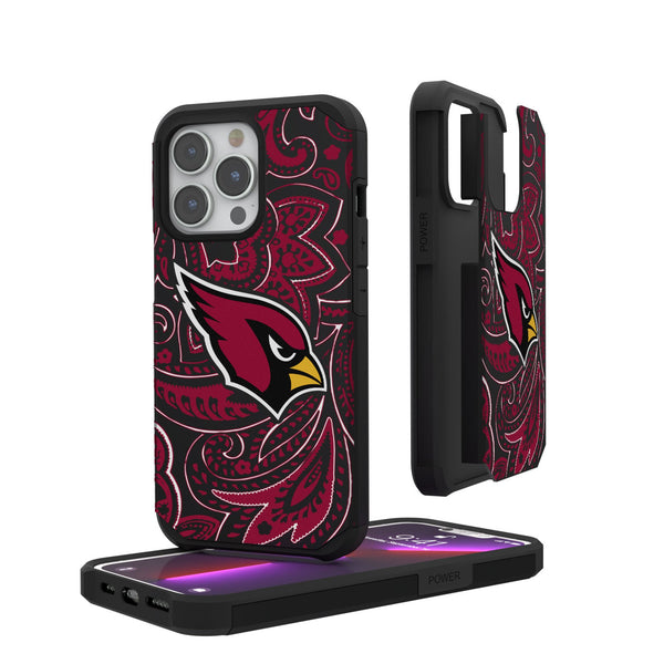 Arizona Cardinals Paisley iPhone Rugged Phone Case