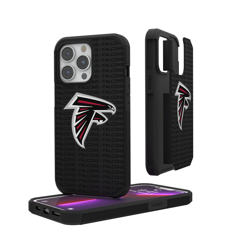 Atlanta Falcons Text Backdrop iPhone Rugged Phone Case