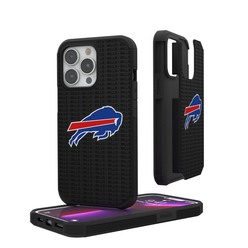 Buffalo Bills Text Backdrop iPhone Rugged Phone Case