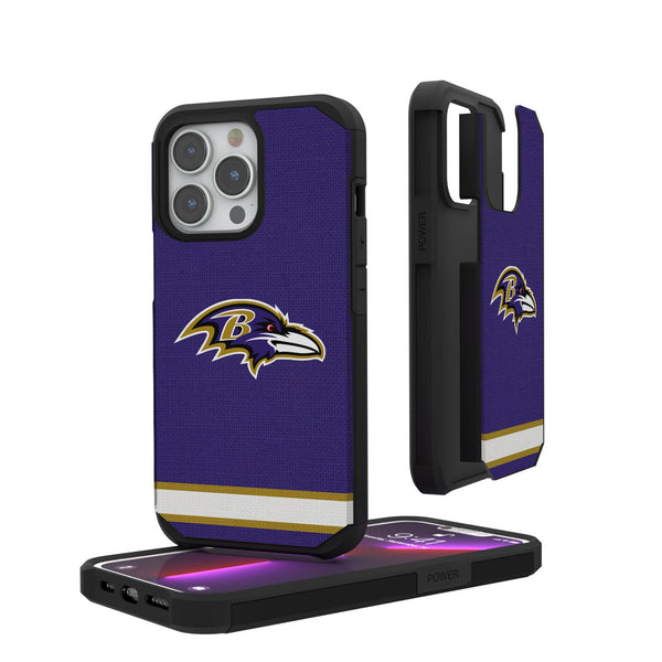 Baltimore Ravens Stripe iPhone Rugged Phone Case