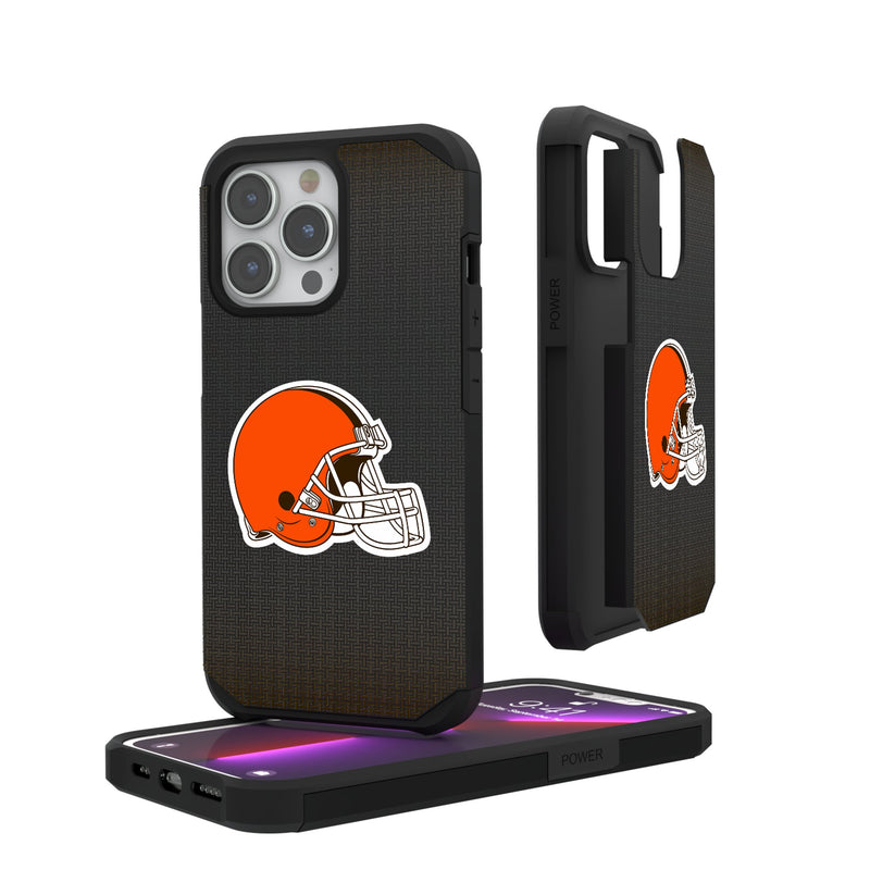 Cleveland Browns Linen iPhone Rugged Phone Case