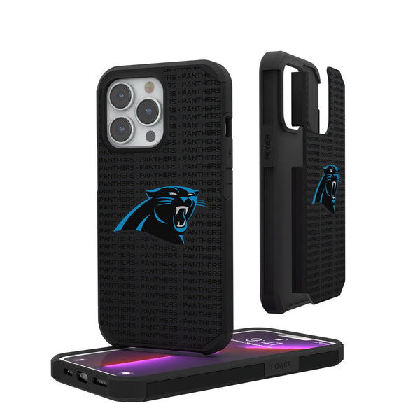 Carolina Panthers Text Backdrop iPhone Rugged Phone Case