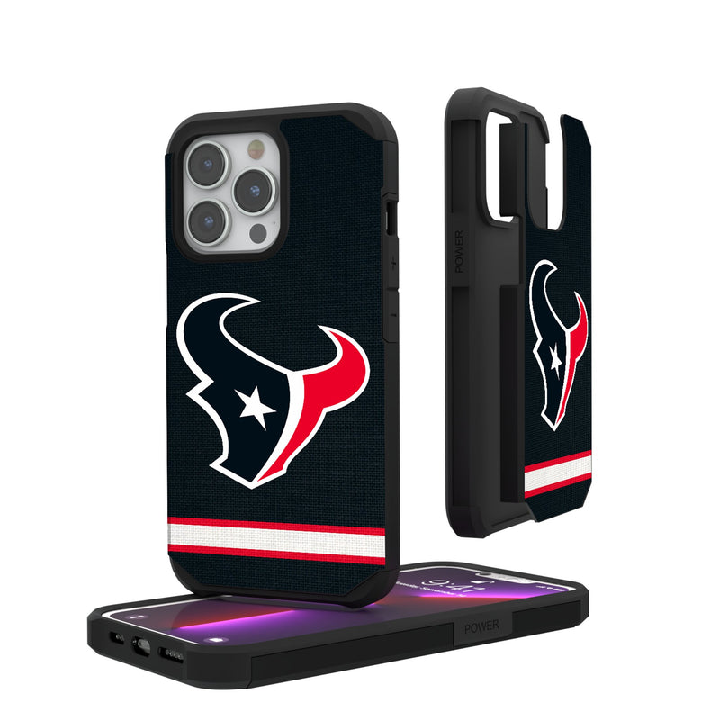 Houston Texans Stripe iPhone Rugged Phone Case