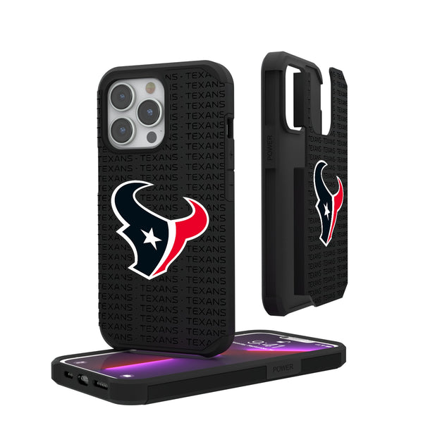 Houston Texans Text Backdrop iPhone Rugged Phone Case