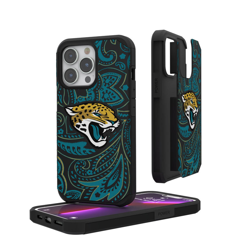 Jacksonville Jaguars Paisley iPhone Rugged Phone Case