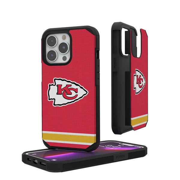 Kansas City Chiefs Stripe iPhone Rugged Phone Case