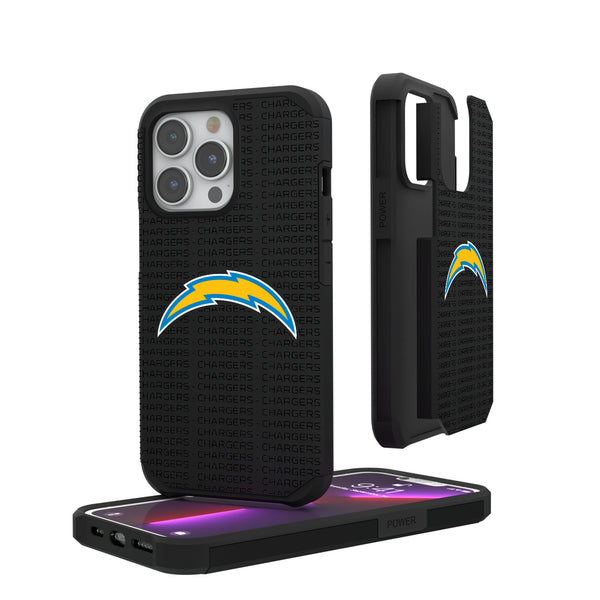 Los Angeles Chargers Text Backdrop iPhone Rugged Phone Case