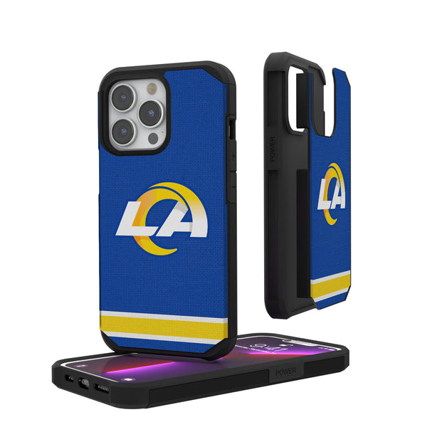 Los Angeles Rams Stripe iPhone Rugged Phone Case