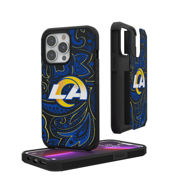 Los Angeles Rams Paisley iPhone Rugged Phone Case