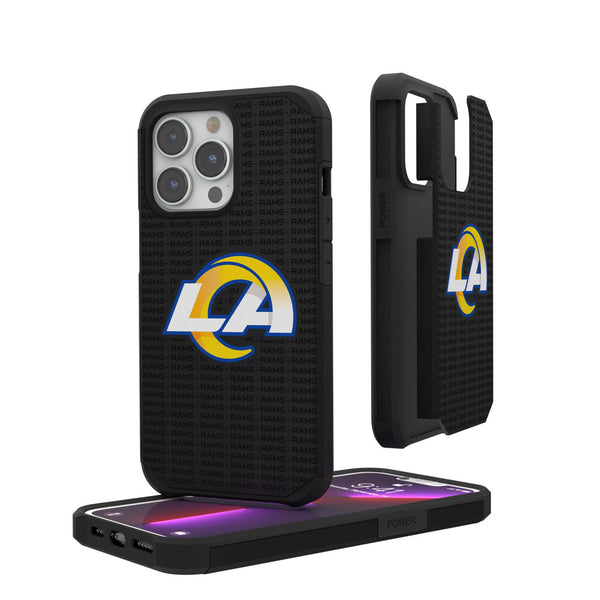 Los Angeles Rams Text Backdrop iPhone Rugged Phone Case