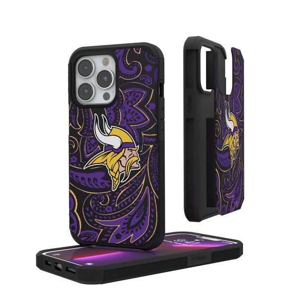 Minnesota Vikings Paisley iPhone Rugged Phone Case