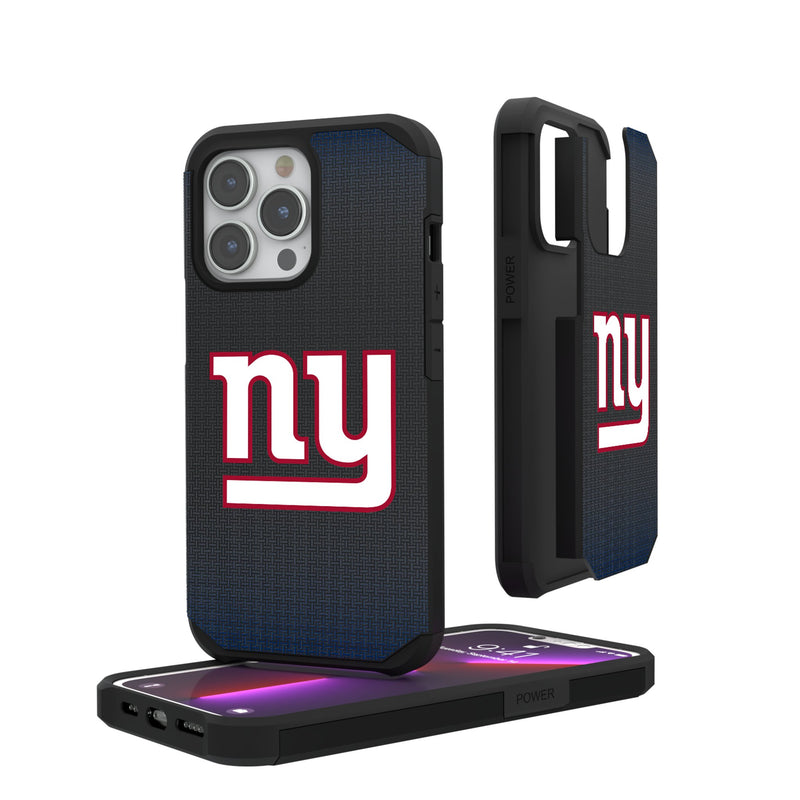 New York Giants Linen iPhone Rugged Phone Case