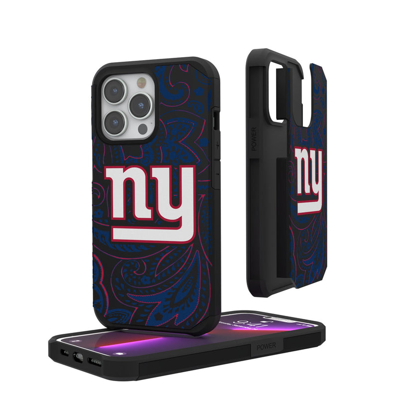 New York Giants Paisley iPhone Rugged Phone Case