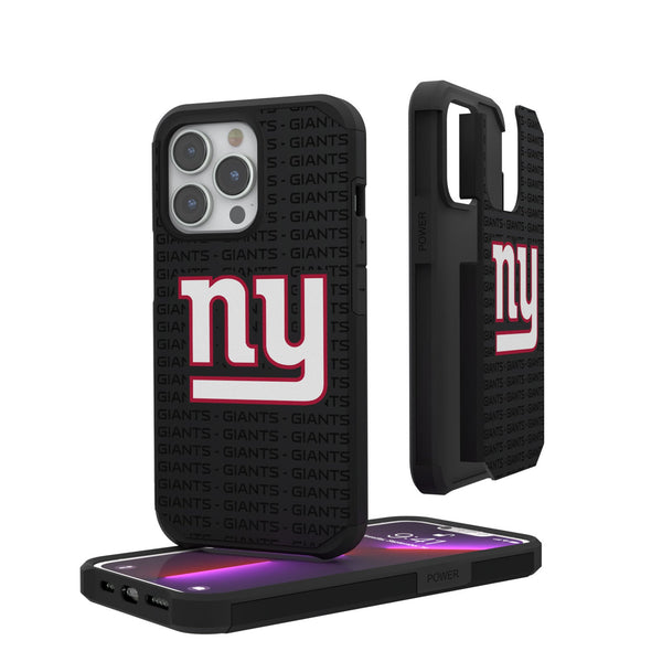 New York Giants Text Backdrop iPhone Rugged Phone Case