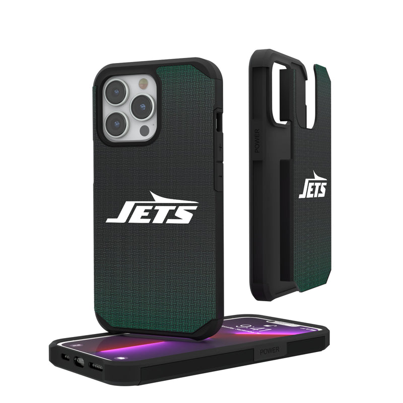 New York Jets Linen iPhone Rugged Phone Case