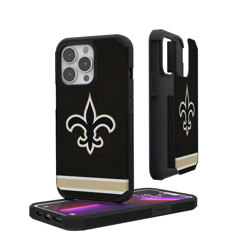 New Orleans Saints Stripe iPhone Rugged Phone Case