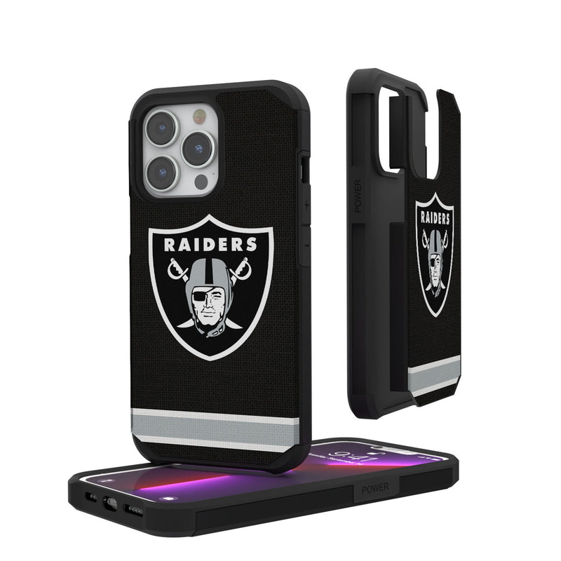 Las Vegas Raiders Stripe iPhone Rugged Phone Case