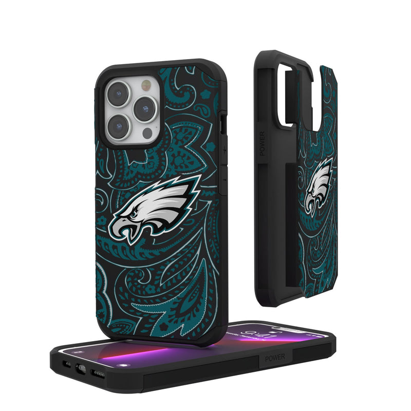 Philadelphia Eagles Paisley iPhone Rugged Phone Case