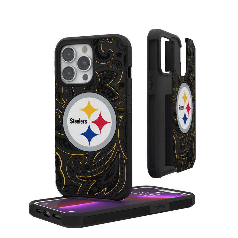 Pittsburgh Steelers Paisley iPhone Rugged Phone Case