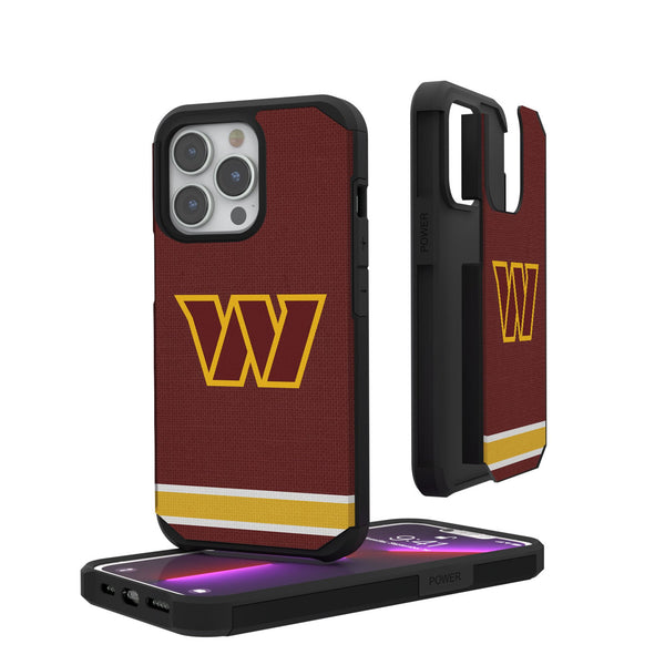 Washington Commanders Stripe iPhone Rugged Phone Case