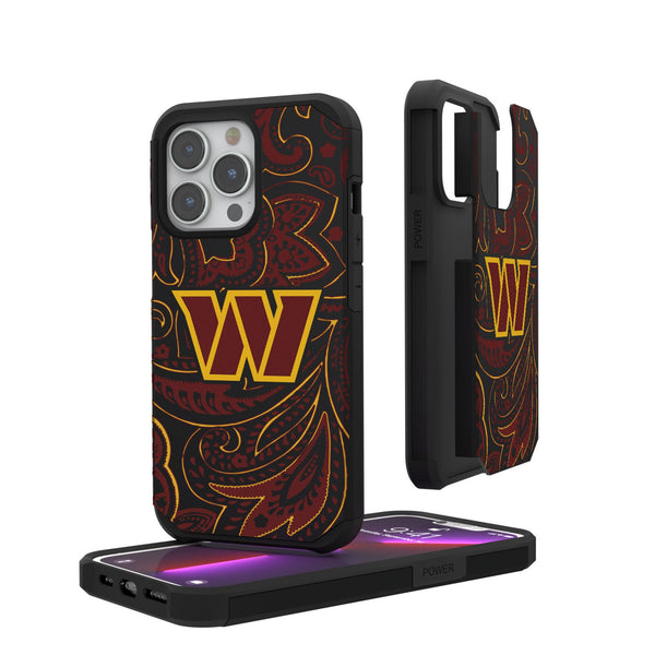 Washington Commanders Paisley iPhone Rugged Phone Case