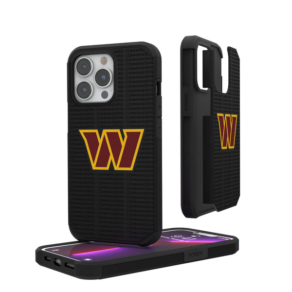 Washington Commanders Text Backdrop iPhone Rugged Phone Case