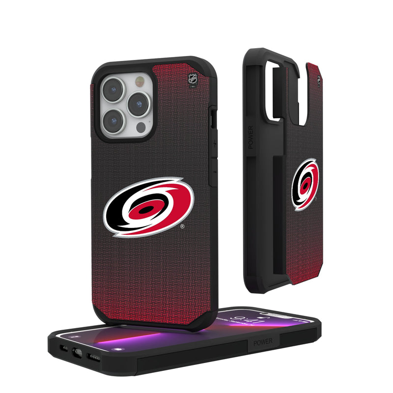 Carolina Hurricanes Linen iPhone Rugged Phone Case