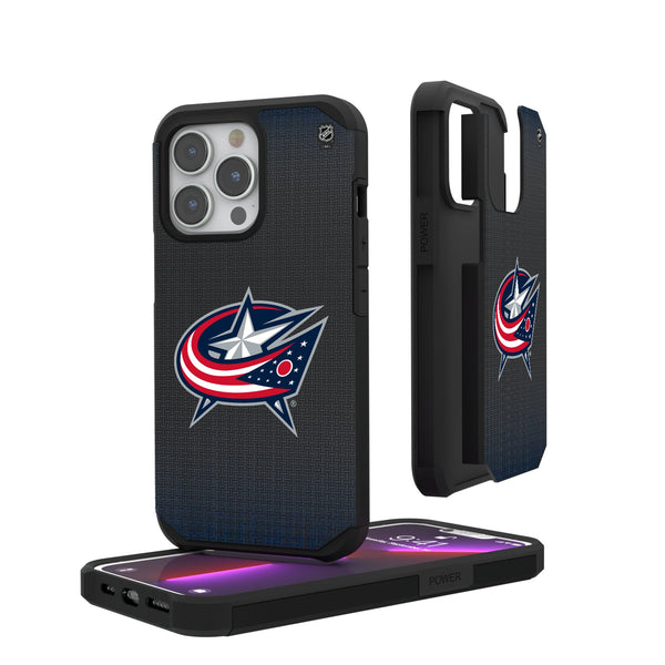 Columbus Blue Jackets Linen iPhone Rugged Phone Case