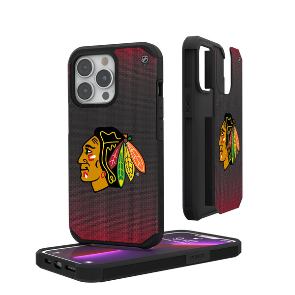 Chicago Blackhawks Linen iPhone Rugged Phone Case