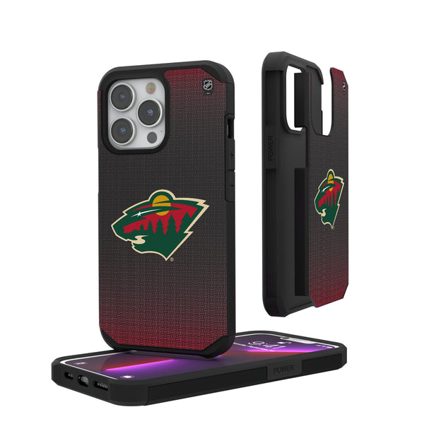 Minnesota Wild Linen iPhone Rugged Phone Case