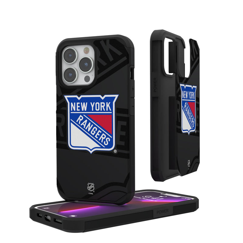 New York Rangers Monocolor Tilt iPhone Rugged Phone Case