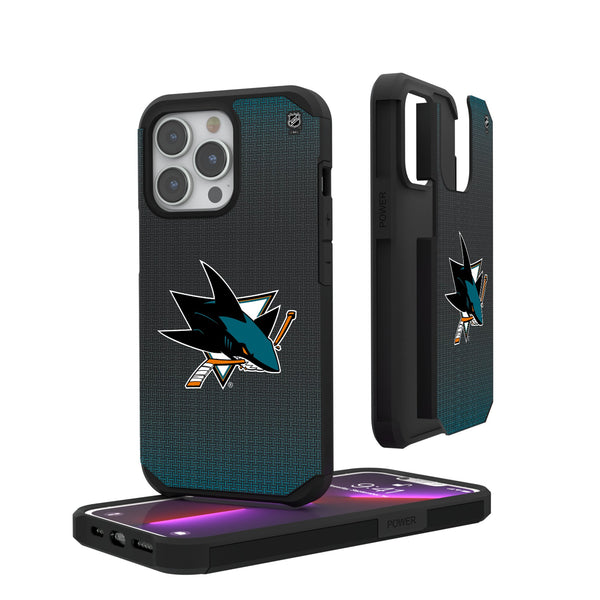 San Jose Sharks Linen iPhone Rugged Phone Case