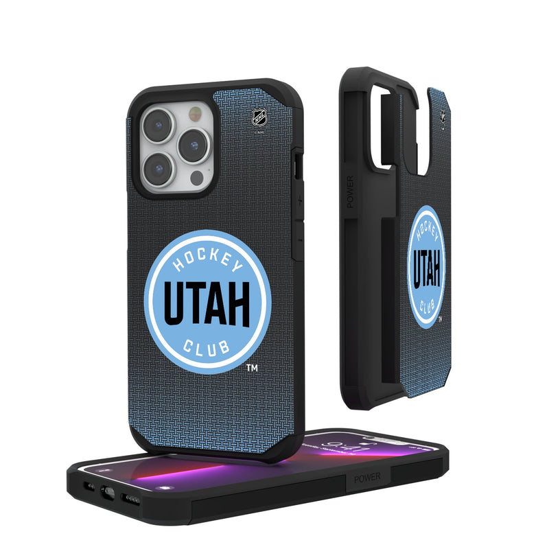 Utah Hockey Club Linen iPhone Rugged Phone Case