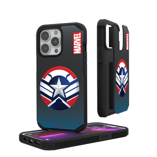 Marvel Avengers Sam Wilson Captain America Grid iPhone Rugged Phone Case