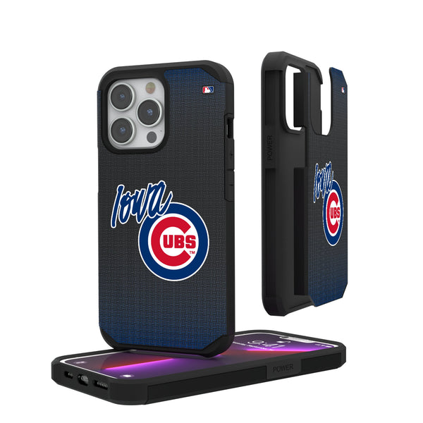 Iowa Cubs Linen iPhone Rugged Phone Case