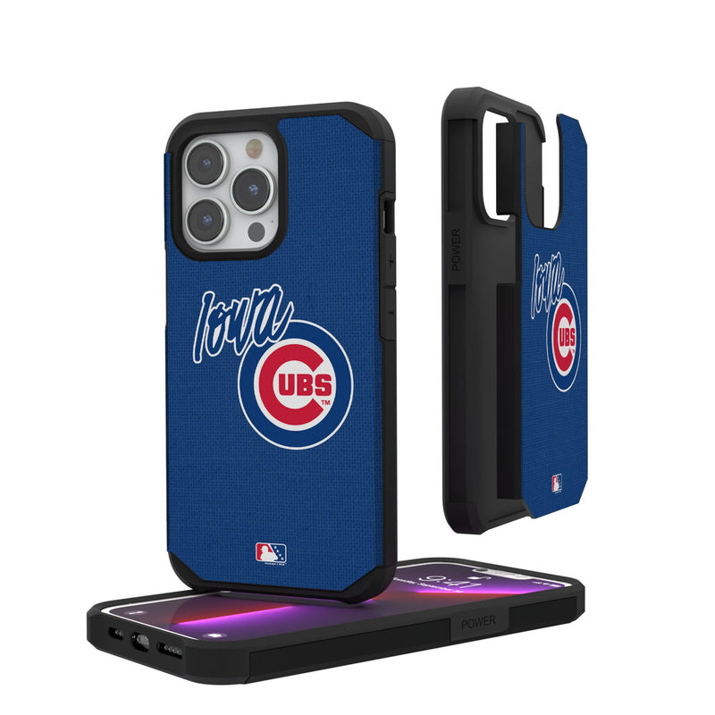 Iowa Cubs Solid iPhone Rugged Phone Case