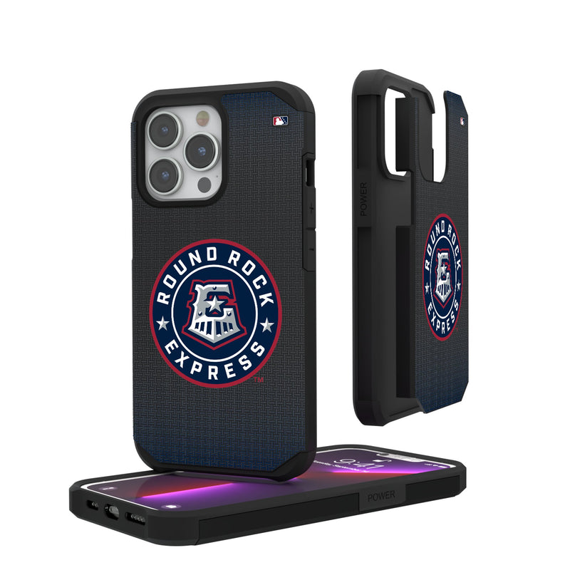 Round Rock Express Linen iPhone Rugged Phone Case