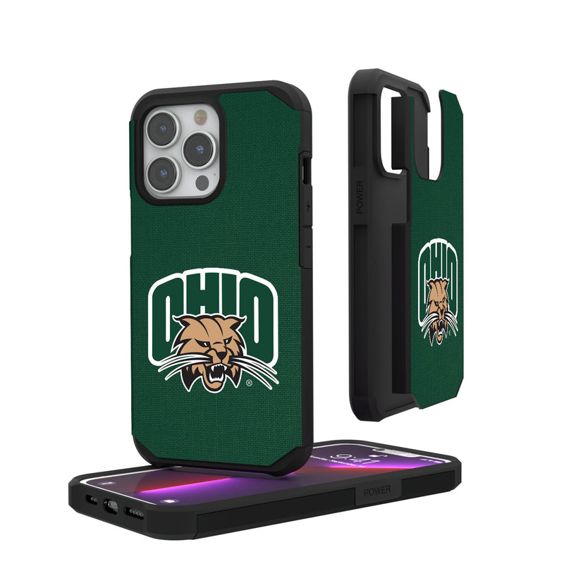 Ohio University Bobcats Solid iPhone Rugged Phone Case