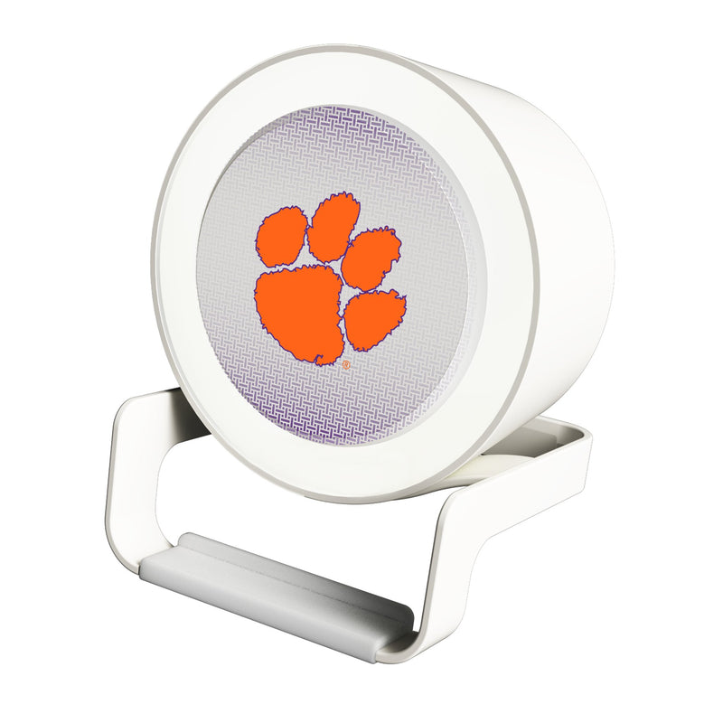 Clemson University Tigers Linen Night Light Charger and Bluetooth Speaker