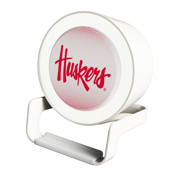 University of Nebraska Huskers Linen Night Light Charger and Bluetooth Speaker