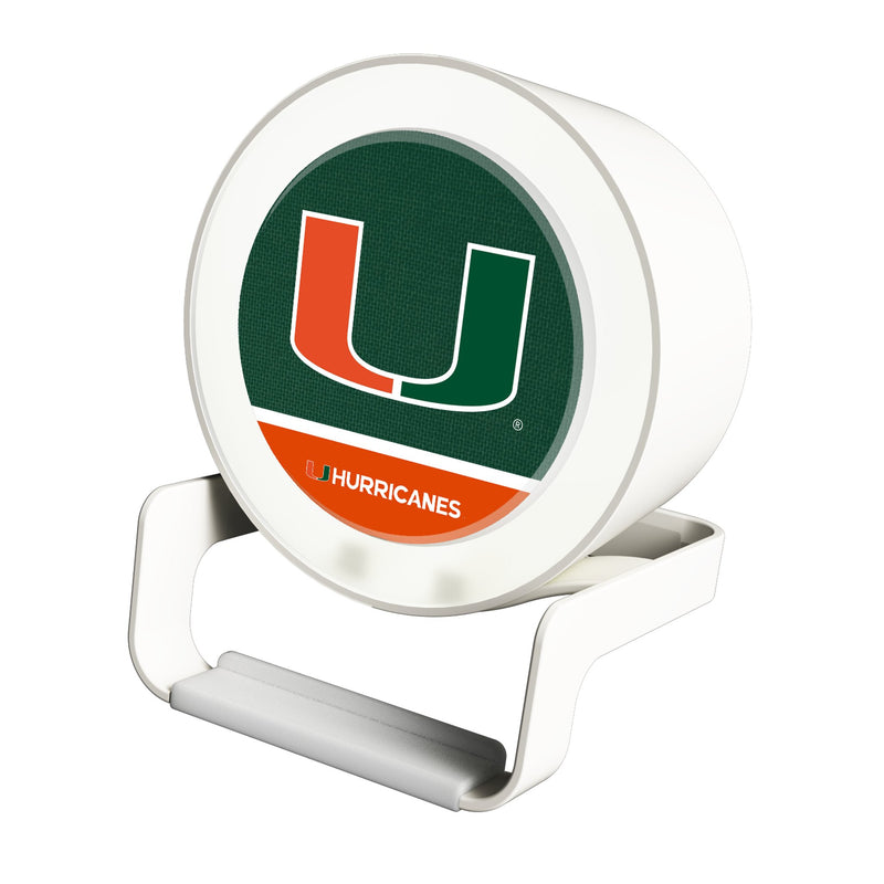 University of Miami Hurricanes Endzone Solid Night Light Charger and Bluetooth Speaker